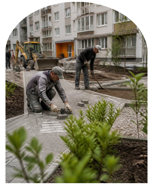 Благоустройство двора многоквартирного дома в Светлограде